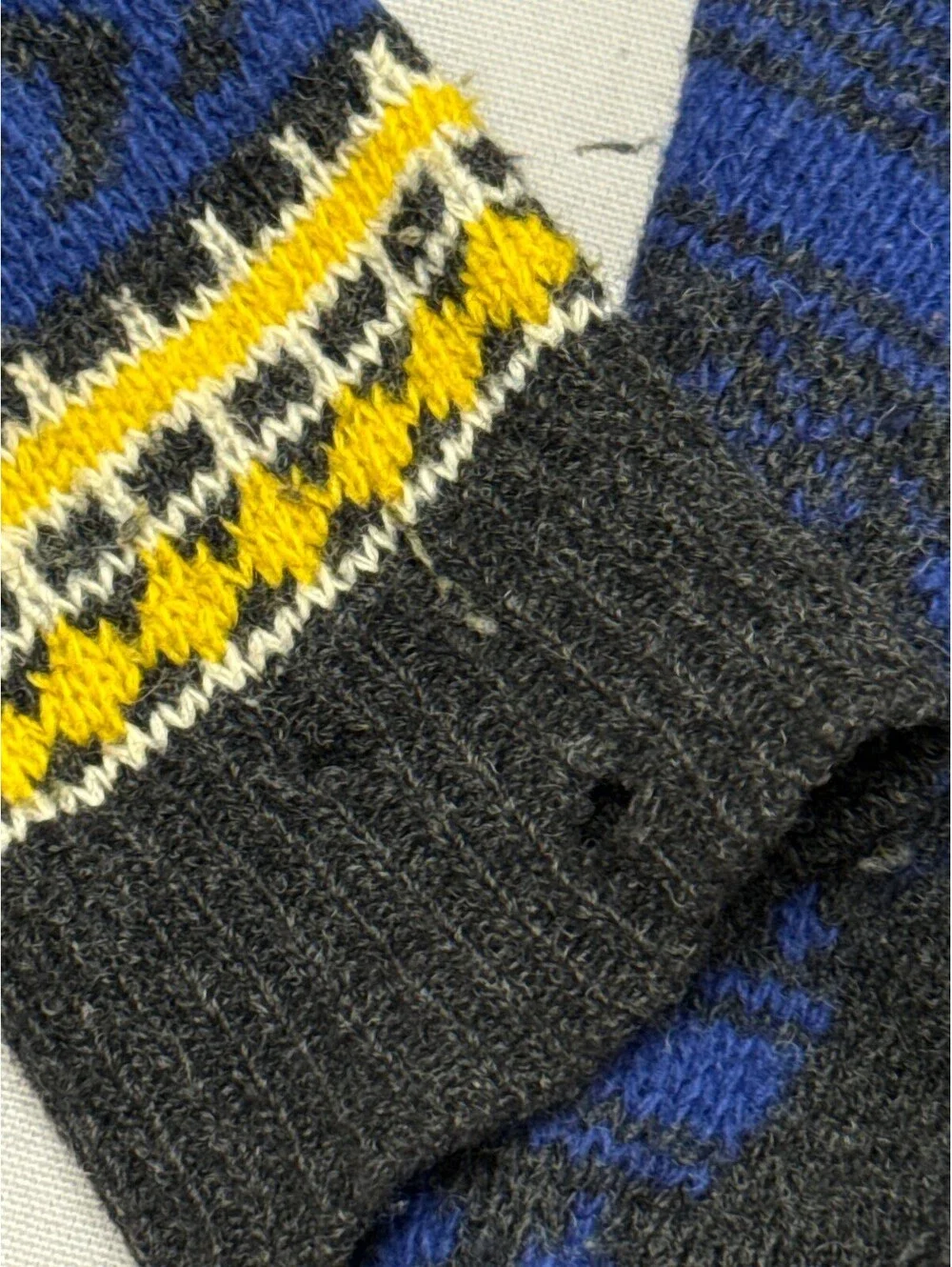 Summit Sweater European Blue Black Yellow Zip-Up UK - M